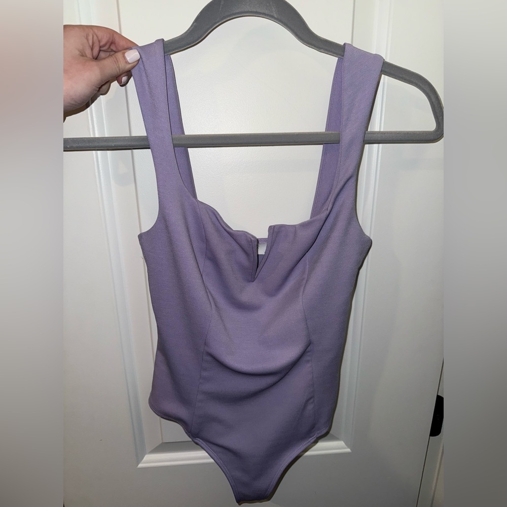 Astr Lavender Sleeveless Bodysuit